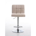 Miniatyrbillede 2 af 6: Barstol x1 med justerbar fodstøtte moderne design i creme stof 10_0000051 Grädde