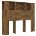 Miniatyrbillede 1 af 5: Hovedgærde - MDF - 120x18,5x104,5 cm - Brun - Moderne - Indbygget opbevaring kastanj