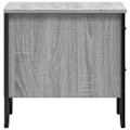 Pikkukuva 4 / 6: 2 kpl yöpöytiä, joissa kaksi laatikkoa 40 x 41 x 40 cm harmaata insinööripuuta ja metallia DEC035726 kastanj