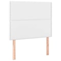 Miniatyrbillede 2 af 5: Hovedgavl til seng med LED-møbel 100 x 5 x 118/128 cm syntetisk hvid TDL0201954 Vit