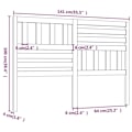 Pikkukuva 4 / 4: Sänky pääty lisävaruste makuuhuone huonekalu 141x4x100 harmaata mäntyä Grå