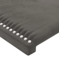 Miniatyrbillede 4 af 6: Hovedgærde til soveværelse med sidekant 103 x 23 x 118/128 mørkegrå velour