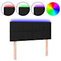 Miniatyrbillede 1 af 4: Hovedgavl - Ikke specificeret - 90x5x78/88 cm - Sort stof - Farvet LED - Moderne design Svart