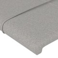 Pikkukuva 4 / 4: Sängyn pääty vuodekalusteet makuuhuoneen LED-valaistus 80 x 5 x 78/88 vaaleanharmaa kangas Ljusgrått