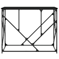 Miniatyrbillede 2 af 6: Moderne konsolbord til indgangen, sidebord 100 x 40 x 80 cm, ingeniørt træ og sort metal DEC032087 kastanj