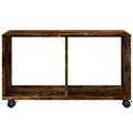 Miniatyrbillede 2 af 6: Rulleskab egetræ røgfarvet 72 x 33 x 42,5 cm ingeniørtræ brun DEC031377 kastanj