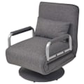 Miniatyrbillede 1 af 6: Design og moderne drejelig lounge sæde, sovesofa i mørkegrå stof DEC028662 Grå