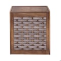 Miniatyrbillede 4 af 4: Fleksibel tøjkurv i massiv træ med shabby look 61 x 51 x 35 brun