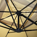 Pikkukuva 5 / 6: Ammattilaisparantola aurinkovarjo puutarhaan terassille 3x3m (Ø4,24m) polyester/alumiini 23kg kreemi ilman jalustaa 04_0003979 Grädde