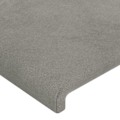 Miniatyrbillede 4 af 6: Hovedgavl til seng, soveværelse, møbel med sidekant 93 x 16 x 118/128 cm lys grå fløjl TDL020 Grå
