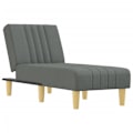 Miniatyrbild 1 av 6: Meridienne chaise longue för inomhus tre positioner konvertibla i grått tyg DEC026181 Grå