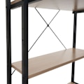 Miniatyrbillede 3 af 6: Bureau med hylde bord til computer 100 x 60 cm MDF og metal 04_0006013 Metall