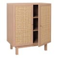 Pikkukuva 1 / 6: Buffet säilytyskaappi, jossa on 3 osastoa, massiivista mango-puuta, kubu-kuitua, 98 x 79 x 42 cm, luonnollinen 04_000598 kastanj
