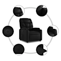Miniatyrbillede 6 af 6: Fauteuil relax TV med elektrisk tilbagelægningsfunktion, meget komfortabel i sort PVC DEC028466 Svart