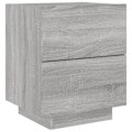 Pikkukuva 2 / 6: Yöpöytä, jossa on laatikko ja LED, 45 x 40 x 55 cm, harmaa MDF DEC032806 kastanj