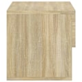 Miniatyrbillede 3 af 5: Væghængt natbord 46 x 29,5 x 30 cm i ingeniørtræ farve eg DEC034278 kastanj