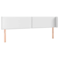 Miniatyrbillede 2 af 4: Hovedgærde - LED - 183x16x78/88 cm - Syntetisk læder hvid - Moderne design - Pletbestandig Vit