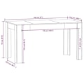 Miniatyrbillede 4 af 4: Moderne design spisebord 140 x 74,5 x 76 cm i ingeniørtræ i eg farve DEC036848 kastanj