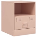 Miniatyrbillede 1 af 6: Natbord med skuffe og hylde 34,5 x 39 x 44 cm stål rosa DEC034548 Rosa