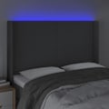 Miniatyrbillede 3 af 4: Hovedgærde - Ikke specificeret - 147x16x118/128 cm - Mørkegrå stof - Farverigt LED - Samtidsdesign Mörkgrå