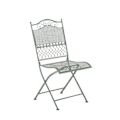 Miniatyrbillede 2 af 6: Sæt med 2 foldbare havestole til balkon terrasse i rustik design i patineret grøn metal 10_0002840 Metall