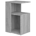 Miniatyrbillede 1 af 4: G-formet sidebord til sofa med mål 36 x 30 x 56 cm i grå ingenieurs træ DEC032524 kastanj