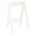 Miniatyrbild 2 av 6: Taburett sittplats köksstol design enkel 40 x 40 x 60 cm vit furu DEC026404 Vit