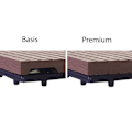 Pikkukuva 2 / 6: WPC-lattia-laatat parvekkeelle terassille puun näköiset 11 kappaletta 30x30cm 1m² tiilimuoto teak-värissä kahvi 04_0005442 kastanj