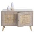 Pikkukuva 5 / 6: Kompakti buffet kaapilla, jossa on kaksi säilytyskomponenttia, kubu-puusta, tammen näköinen, 56x80x30 cm 04_0006518 kastanj