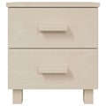 Miniatyrbillede 3 af 6: Sæt med 2 natborde med to skuffer 40 x 35 x 44,5 cm massiv fyrretræ og MDF DEC036010 kastanj