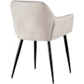 Miniatyrbillede 4 af 6: Sæt med 2 retro design spiseborde med dekorative syninger i firkanter, sæde i lysegrå velour 10_0001536 Grå