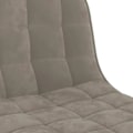 Miniatyrbillede 6 af 6: Barstol x1 høj stol med ryg i lysegrå velour og sort stål DEC029477 Grå
