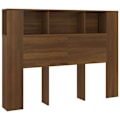 Miniatyrbillede 1 af 5: Hovedgærde - MDF - 140 cm - Brun - Indbygget opbevaring - Moderne stil kastanj
