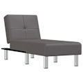 Pikkukuva 1 / 6: Meridienne chaise longue sisätiloihin, kolme muunneltavaa asentoa, harmaa PVC DEC026192 Grå