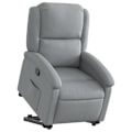 Miniatyrbillede 2 af 6: Fauteuil relax TV med komfortabel polstring, elektrisk løftefunktion i lys gråt stof DEC027907 Grå