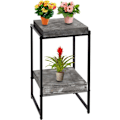 Miniatyrbillede 3 af 6: Plantesupport et blomsterhylde, sidebord i metal og MDF i mørkegrå 61