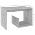 Miniatyrbillede 4 af 4: Bordplade til sofa 59 x 36 x 38 cm i grå spånplade DEC032460 Grå
