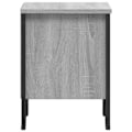 Pikkukuva 3 / 6: 2 kpl yöpöytiä hyllyillä 40 x 30 x 40cm harmaata puuta ja metallia DEC035664 kastanj