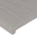 Miniatyrbillede 3 af 6: Sengehoved tilbehør til soveværelse møbel i 2 dele 100 x 5 x 78/88 cm lys gråt stof TDL0206453 Grå