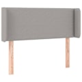 Miniatyrbillede 2 af 5: Hovedgavl - LED - Lys grå - 93x16x78/88 cm - Moderne design - Højdejusterbar Ljusgrått
