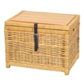 Miniatyrbillede 1 af 3: Bordbordskuffe i træ, stue lavt bord i beige rattan med opbevaringsplads