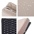 Miniatyrbillede 4 af 4: Chaise longue transat solbadning til have terrasse i poly-rotin antracit pude beige
