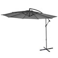 Miniatyrbillede 1 af 4: Parasol sport solbeskyttelse Ø 3m vippe polyester/stål 11kg grå uden støtte Grå