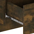 Miniatyrbillede 4 af 5: Sæt af 2 væghængte natborde 60 x 40 x 40 cm med skuffe i brunt ingeniørtræ DEC036044 kastanj