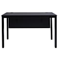 Pikkukuva 4 / 6: Tietokonepöytä kahdella säilytyskanavalla, säädettävä 120x60 cm, MDF musta 04_0006051 Svart