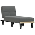 Miniatyrbild 1 av 6: Meridienne chaise longue för inomhus tre positioner omvandlingsbara i mörkgrått tyg DEC026179 Grå