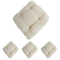 Miniatyrbillede 1 af 4: 4 stykker havemøbel puder til terrasse balkon 41 x 38 x 8 creme stof