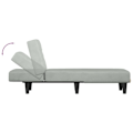 Miniatyrbillede 5 af 6: Meridienne chaise longue til indendørs tre positioner convertible i grå fløjl DEC026175 Grå