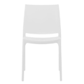Miniatyrbillede 2 af 4: Hvid plast have stol med enkelt design, stabelbar