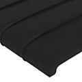 Miniatyrbillede 3 af 6: Hovedgærde til soveværelse møbel 90 x 5 x 78/88 cm sort velour TDL0202071 Svart